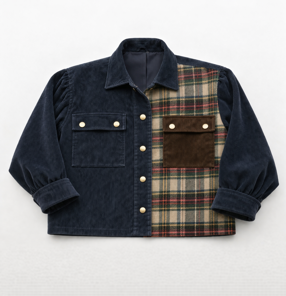 CR1390 Upcycled Patchwork Corduroy Tapestry Jackets – Mixed Fabric Rew ...