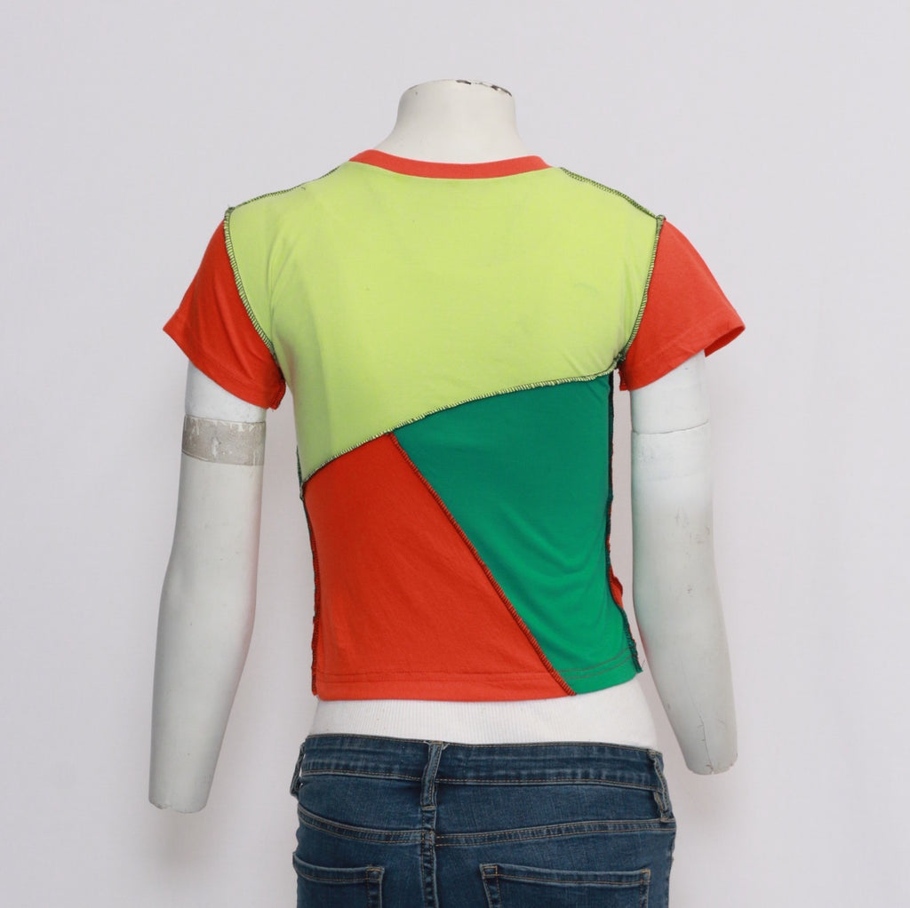 CR207 Reworked Ladies Branded Cut and Sew Colorful T Shirt