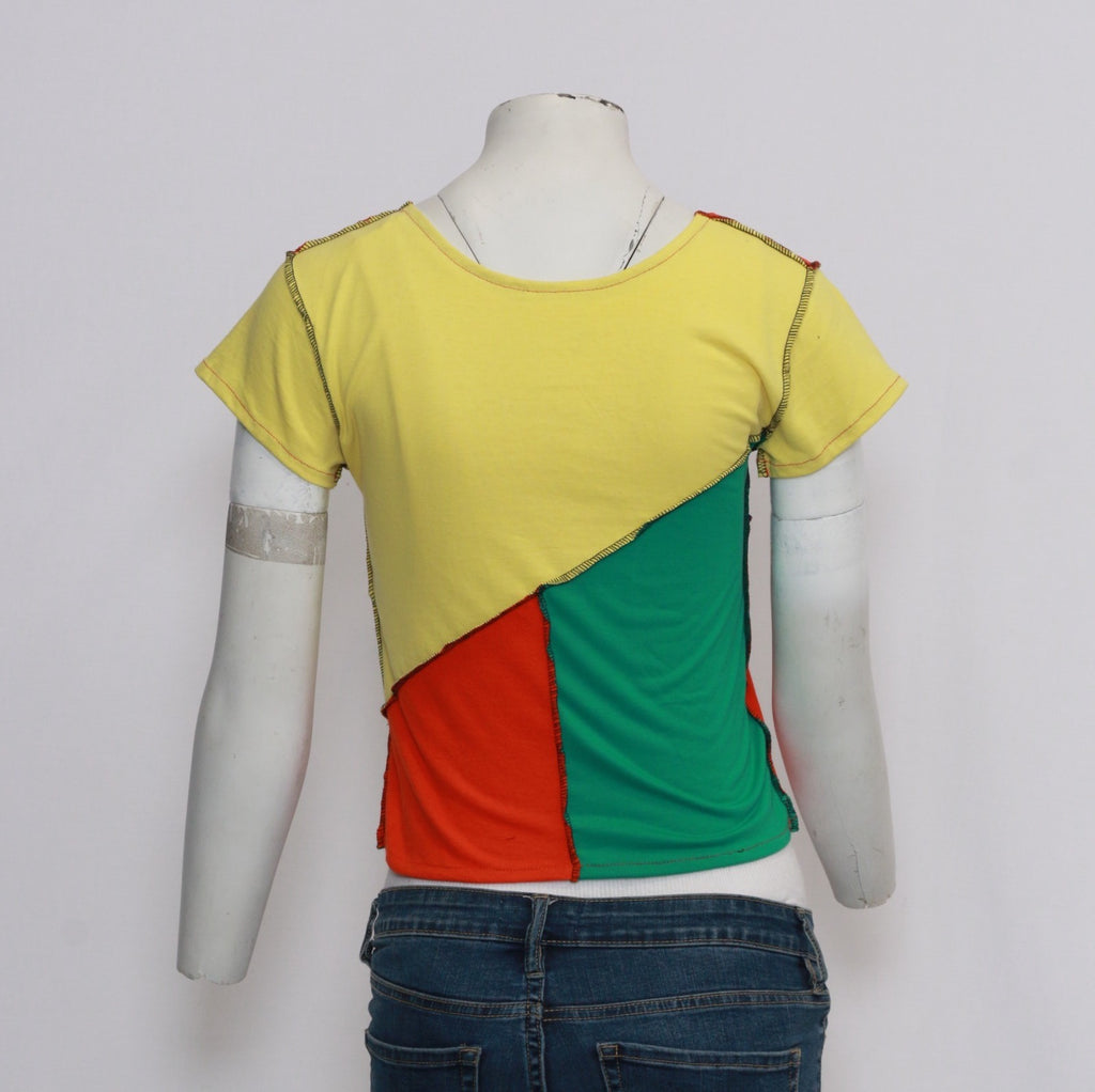 CR207 Reworked Ladies Branded Cut and Sew Colorful T Shirt