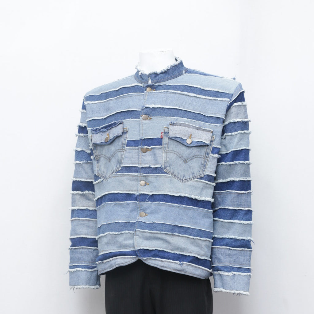 CR0093 Reworked Levi's Stripes Patch Denim Jacket