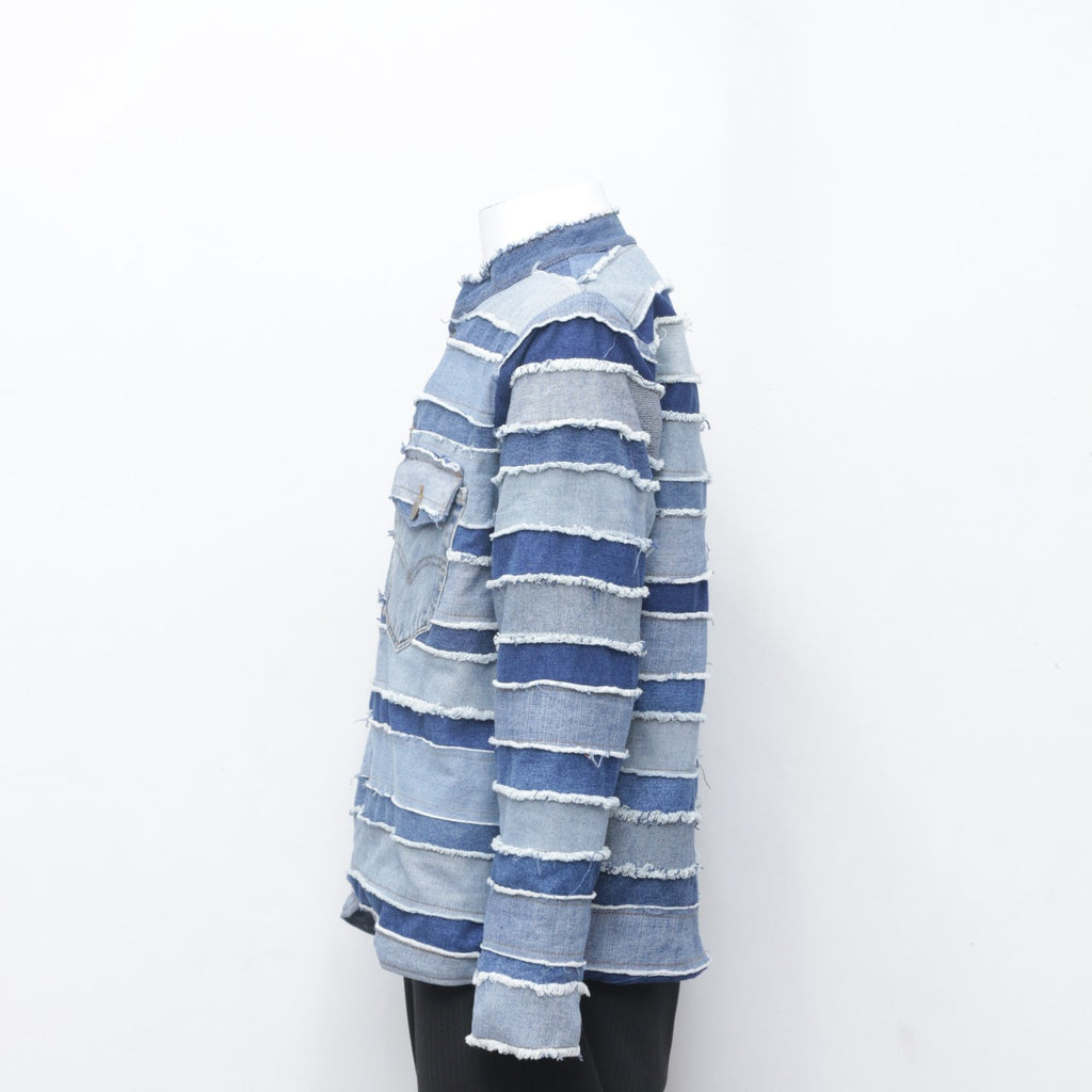 CR0093 Reworked Levi's Stripes Patch Denim Jacket