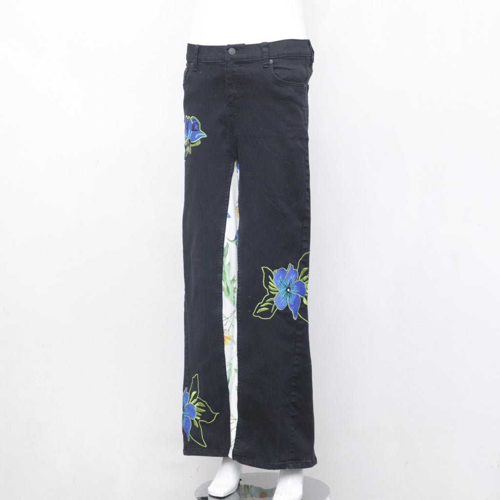 CR0092 Reworked Embroidered Denim Skirt