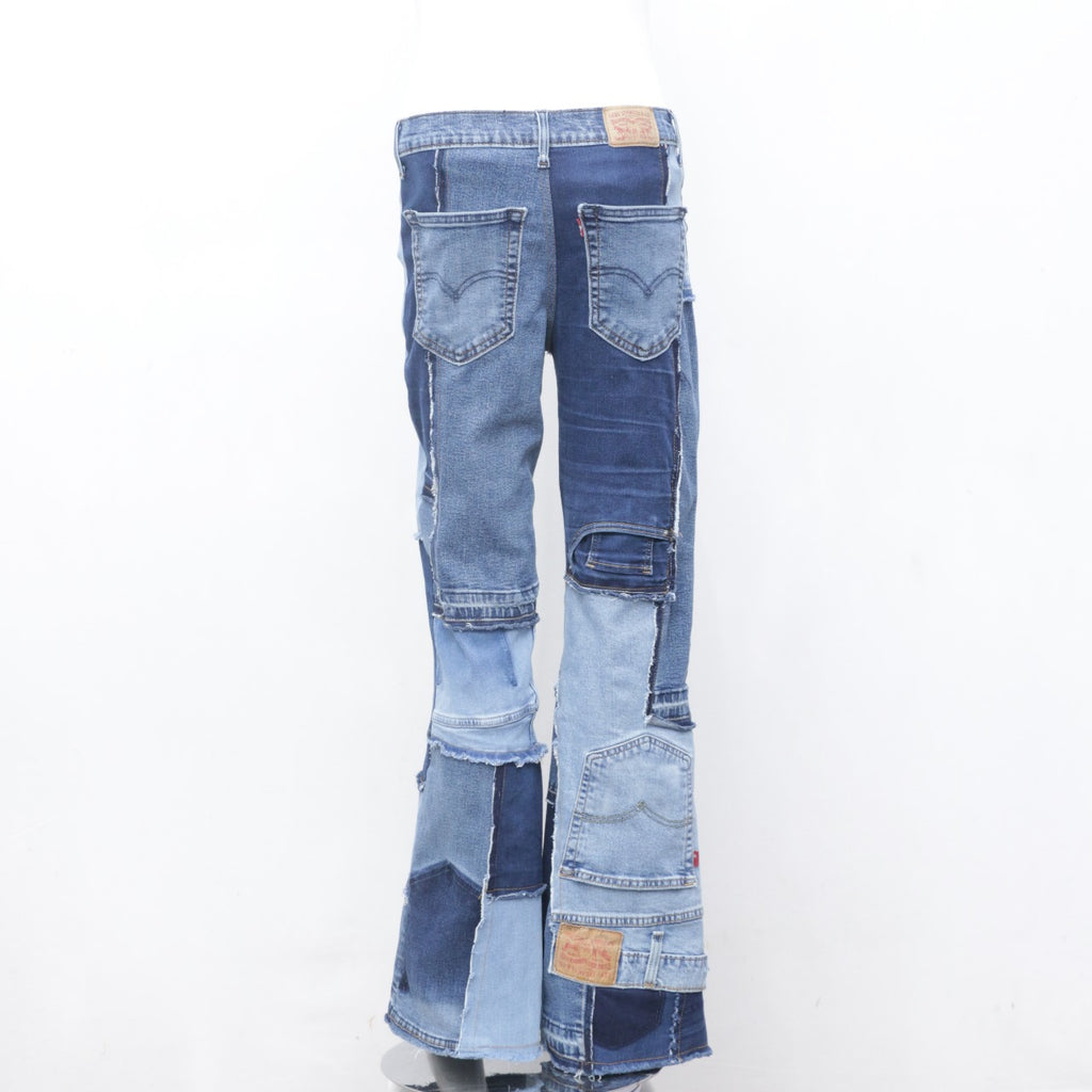 CR0091 Reworked Levi's Denim Patchwork Pant