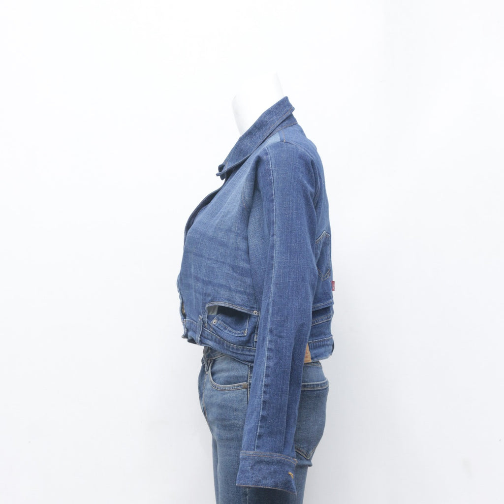 CR0099 Reworked Levi's Crop Denim Jacket