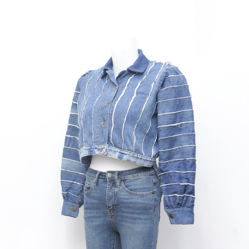 CR0108 Reworked Levi's Crop Denim Jacket