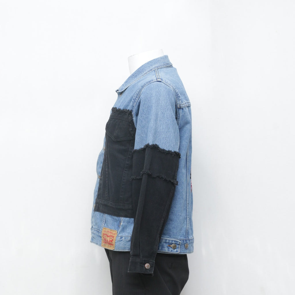 CR0109 Reworked Patchwork Embroidered Denim Jacket