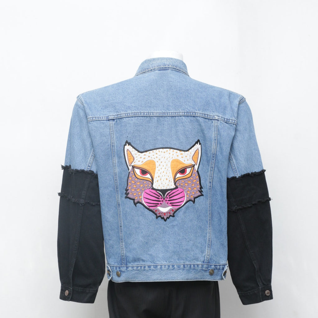 CR0109 Reworked Patchwork Embroidered Denim Jacket