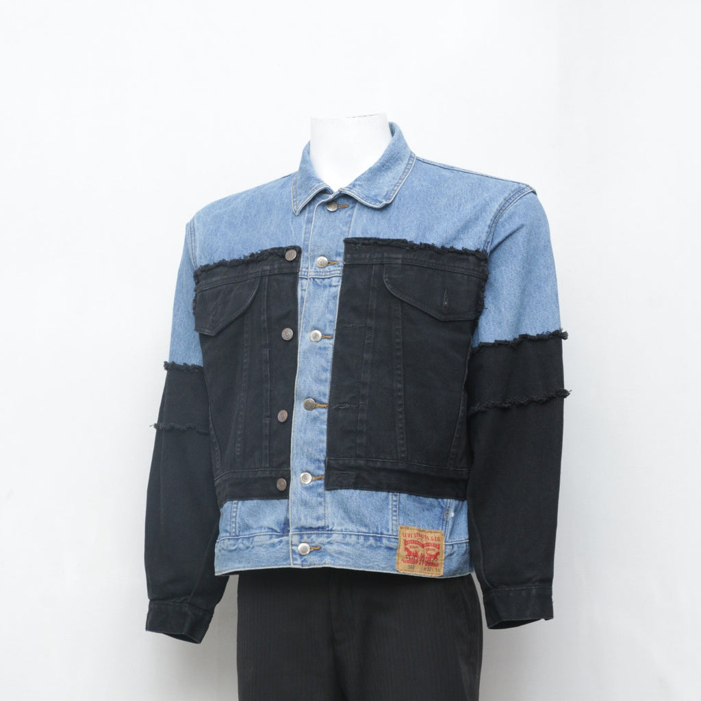 CR0109 Reworked Patchwork Embroidered Denim Jacket