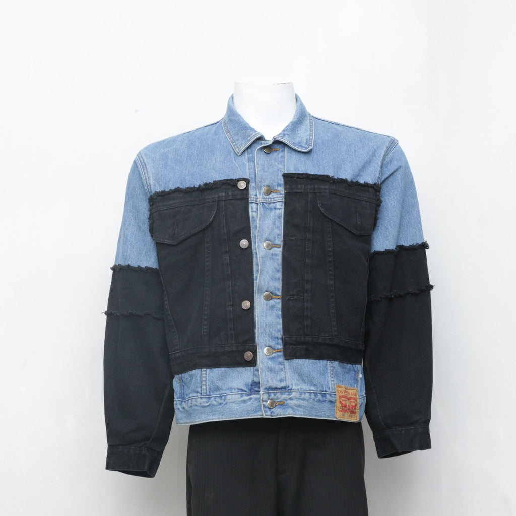 Reworked Patchwork Embroidered Denim Jacket