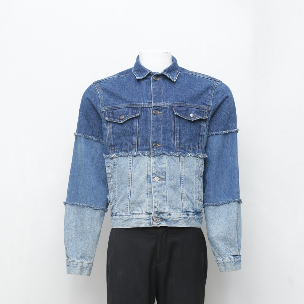 Reworked Two Tone Denim Jacket