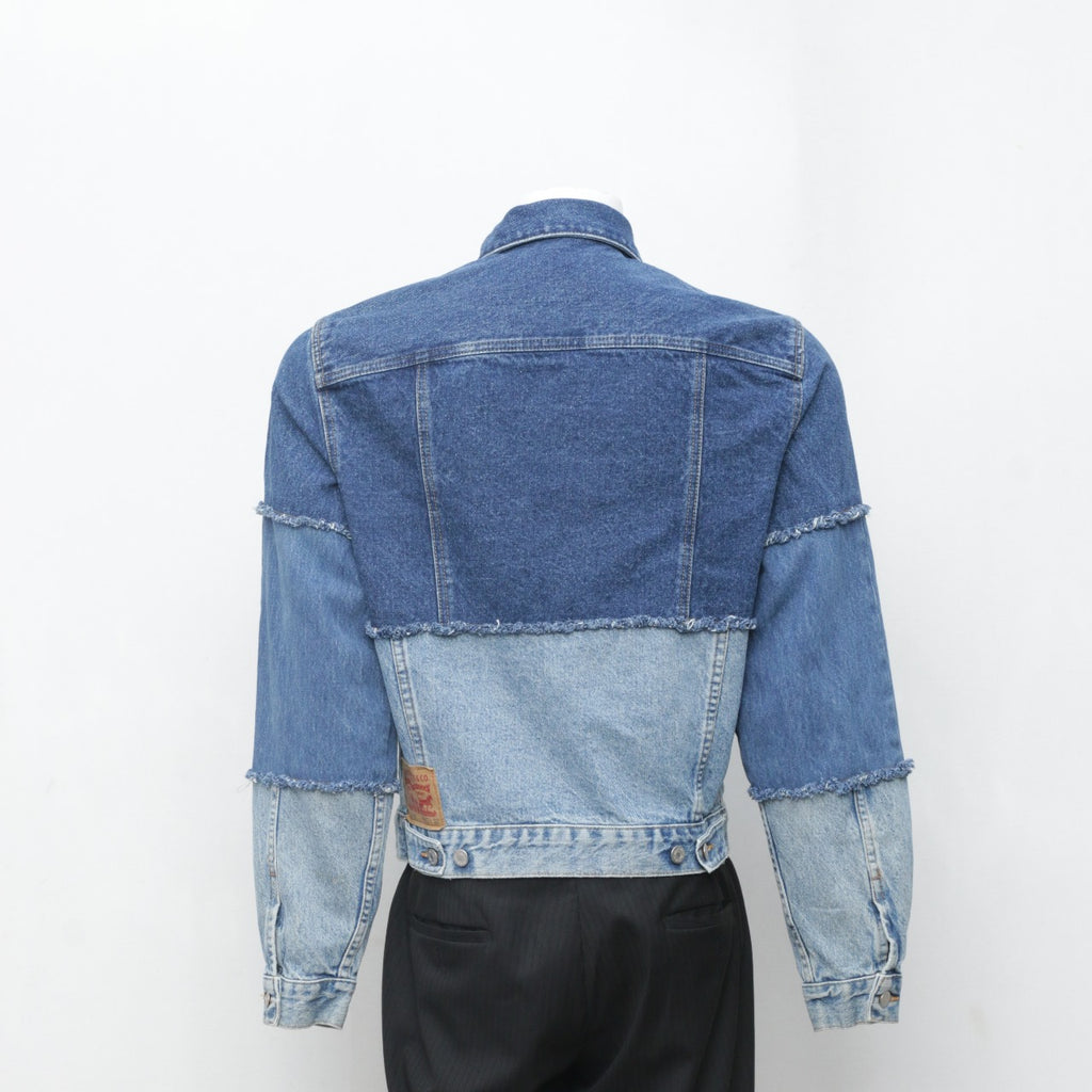 CR20117 Reworked Two Tone Denim Jacket