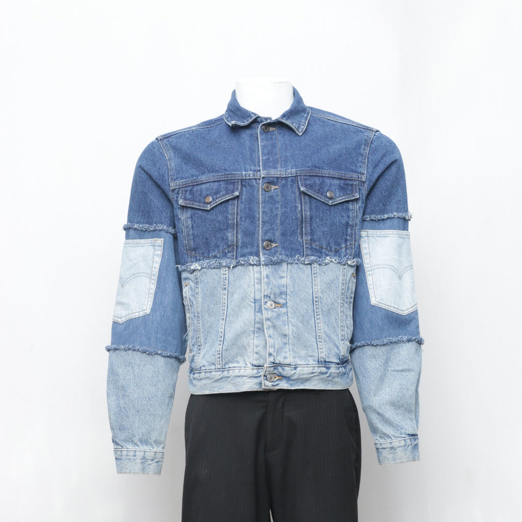 Reworked Two Tone Denim Jacket