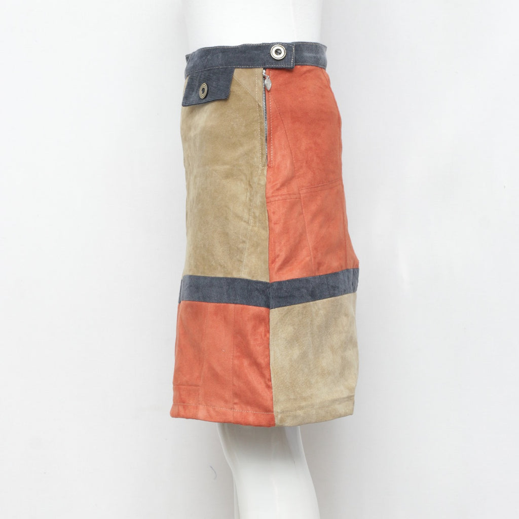 CR0125 Reworked Sueded Corduroy Skirt
