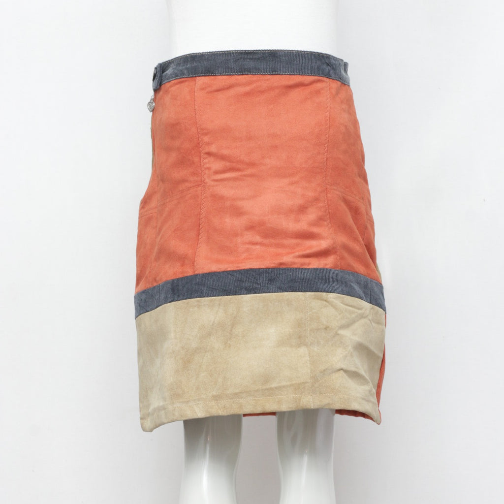 CR0125 Reworked Sueded Corduroy Skirt