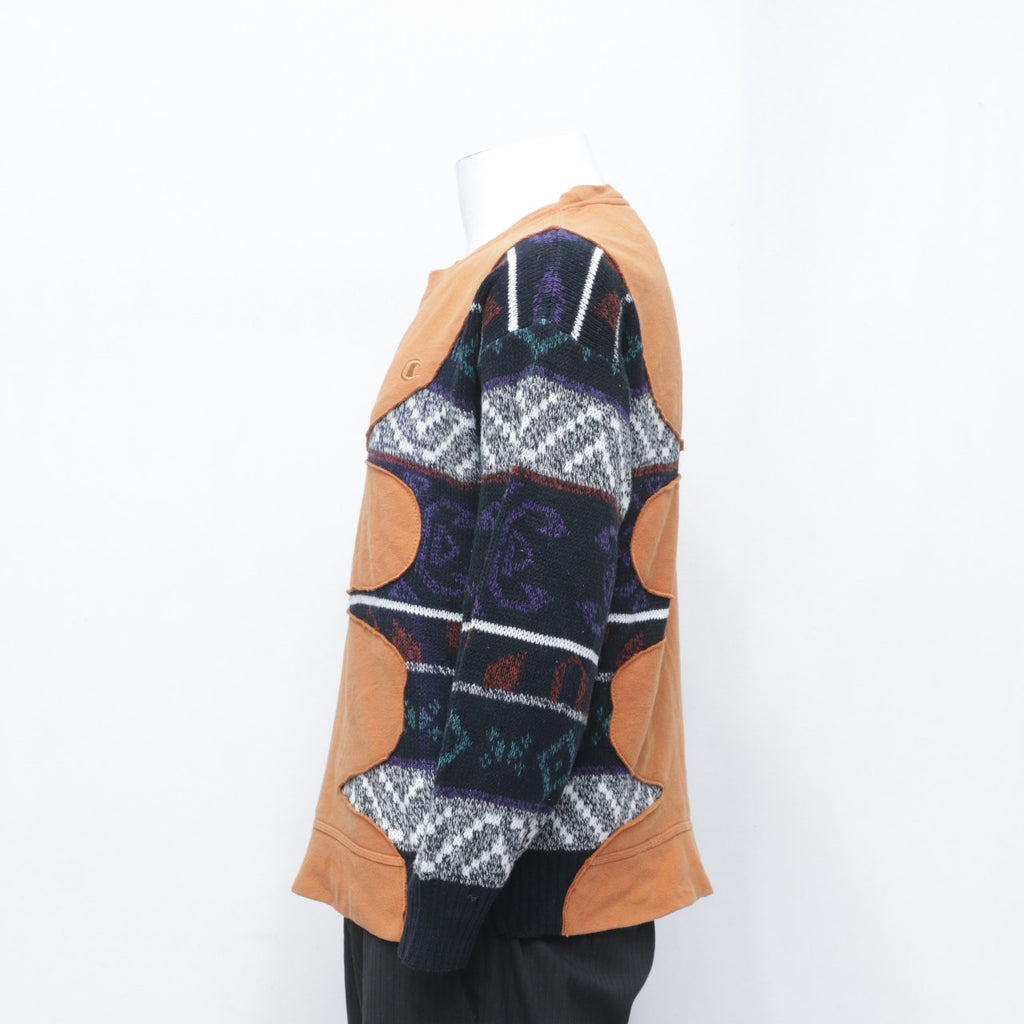CR01329 Reworked Sweater Patch Sweatshirt