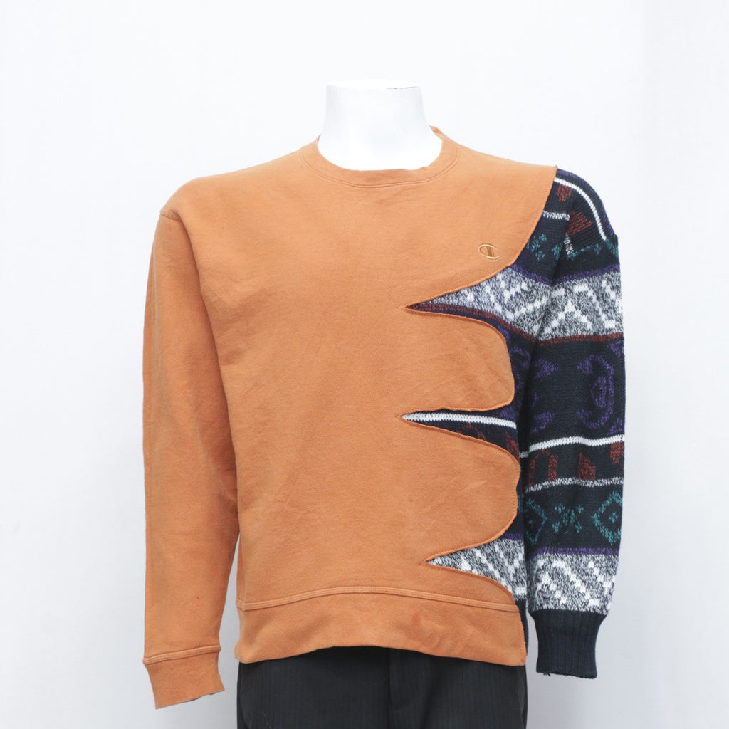 Reworked Sweater Patch Sweatshirt