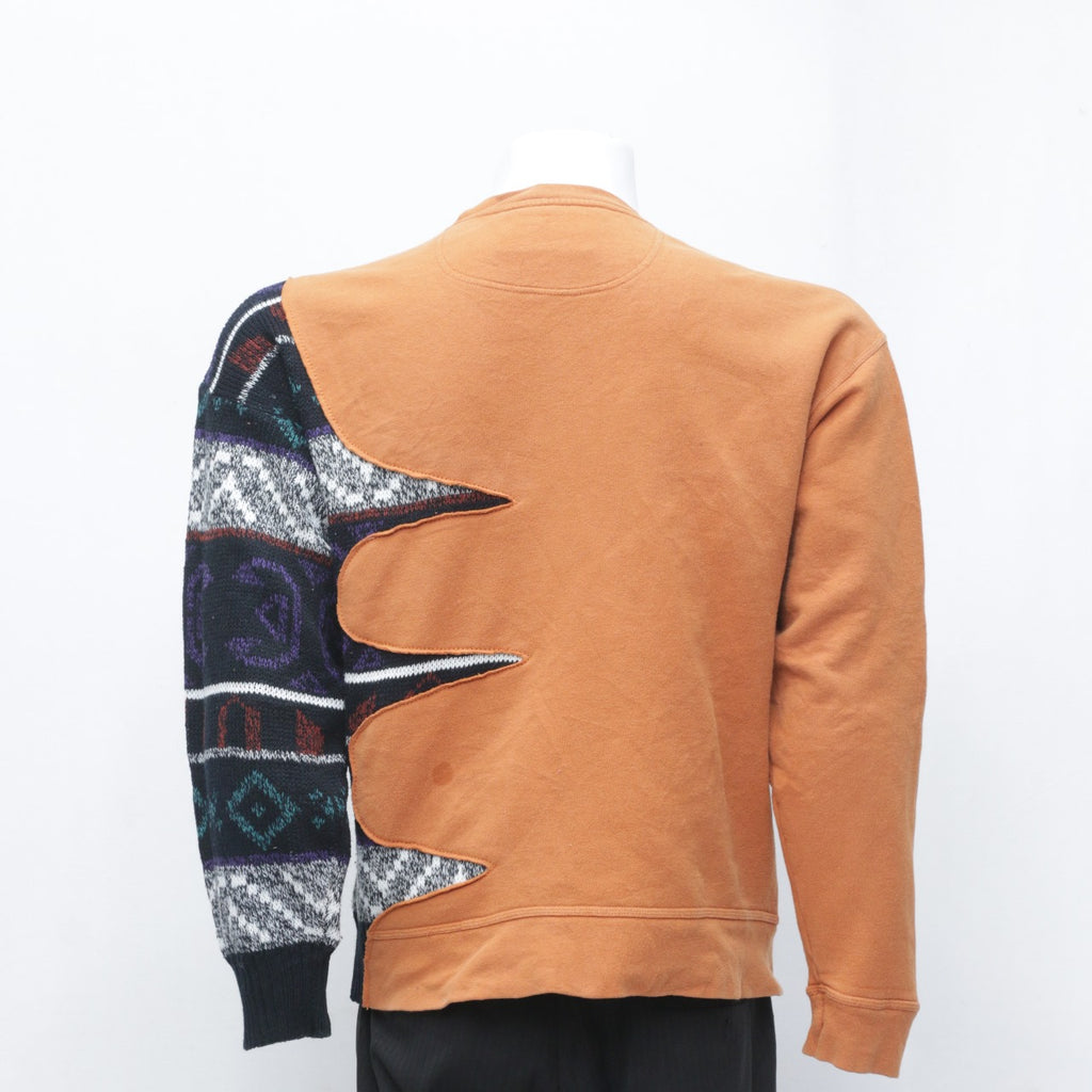 CR01329 Reworked Sweater Patch Sweatshirt