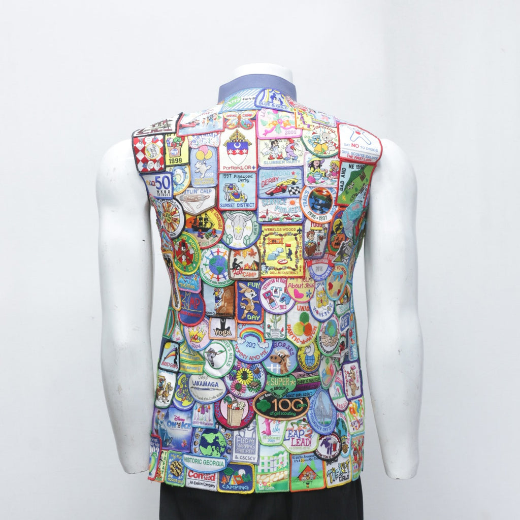 CR0136 Reworked Fashionable Sticker Patch Vest