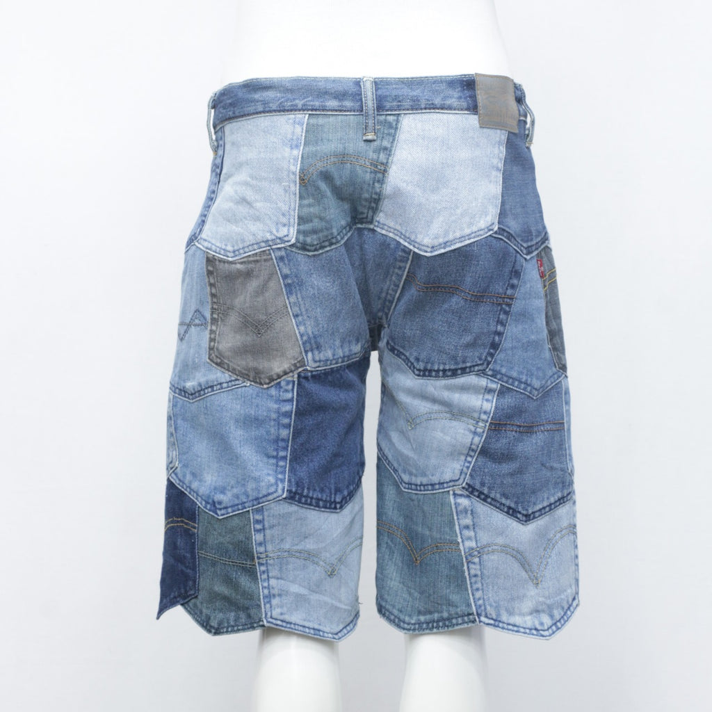 CR0145 Reworked Levi's Patchwork Denim Shorts