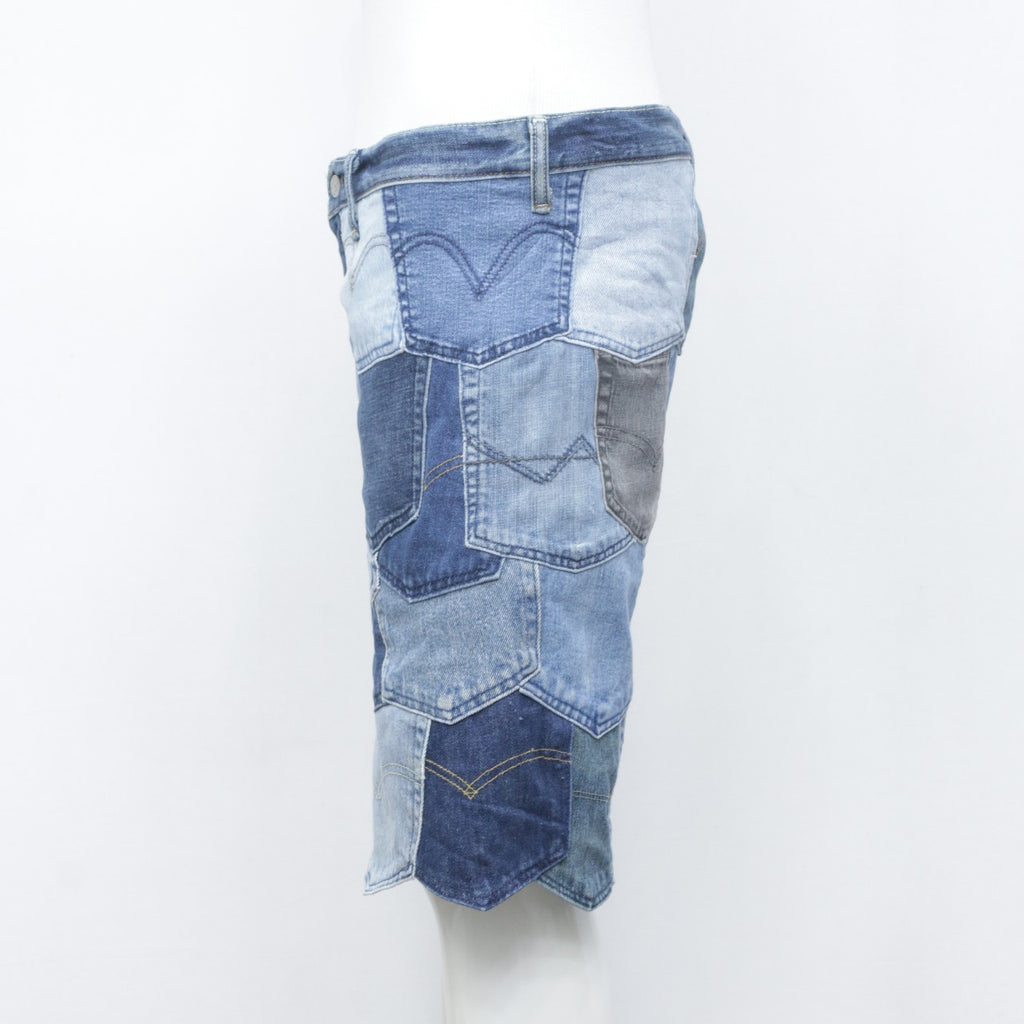 CR0145 Reworked Levi's Patchwork Denim Shorts