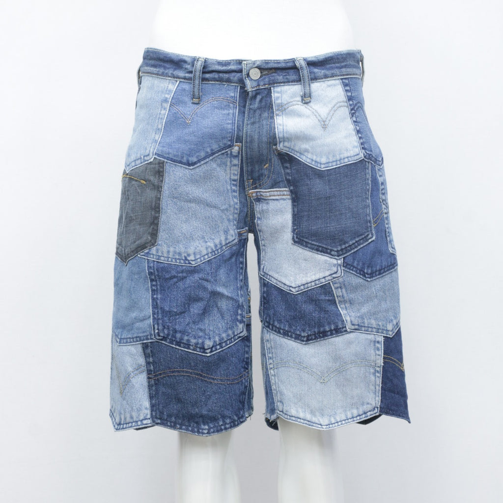 Reworked Levi's Patchwork Denim Shorts