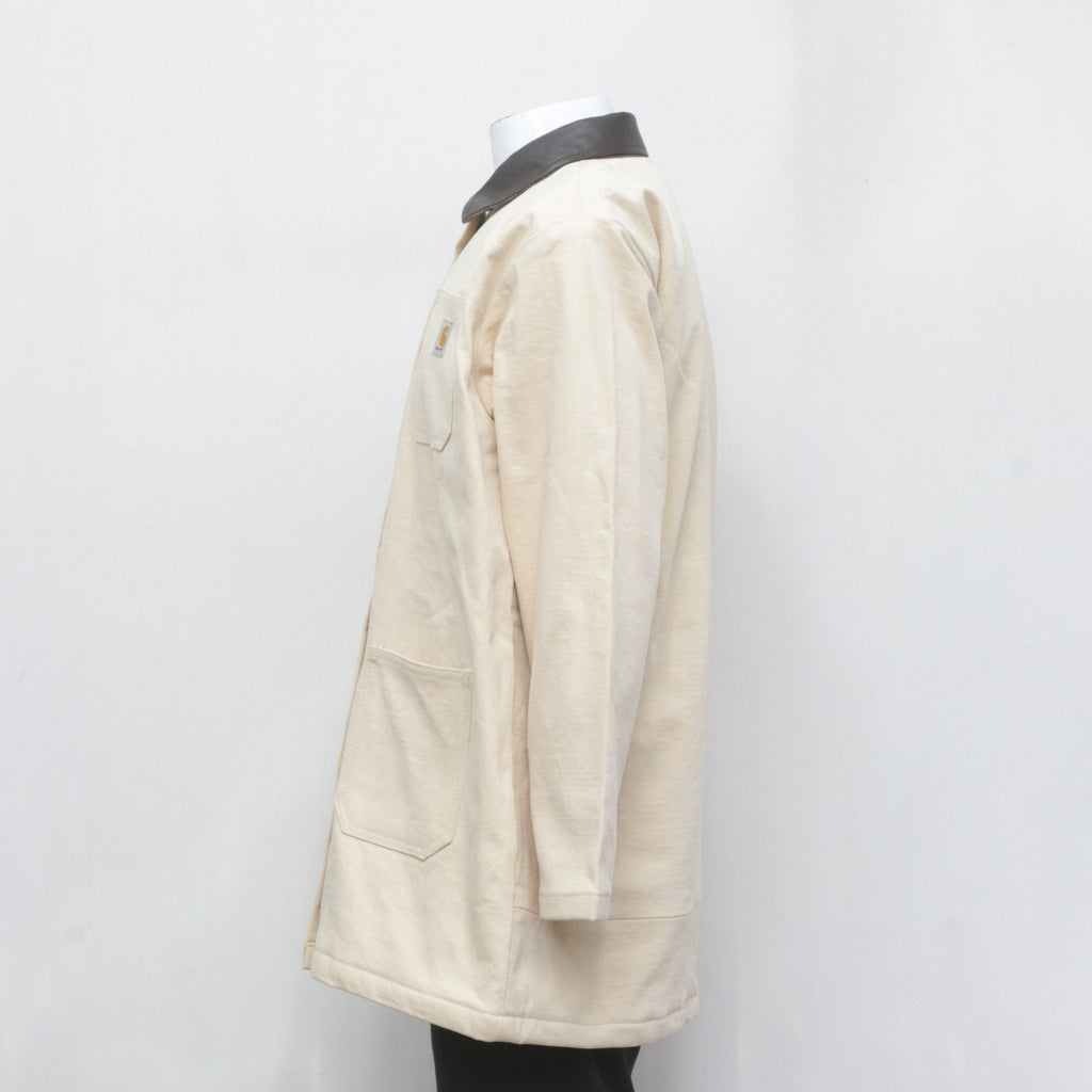 CR0167 Reworked Carhartt 4 Pockets Workwear Jacket with Leather Collar