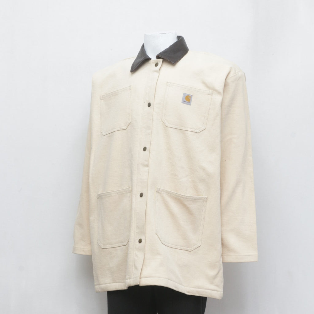 CR0167 Reworked Carhartt 4 Pockets Workwear Jacket with Leather Collar
