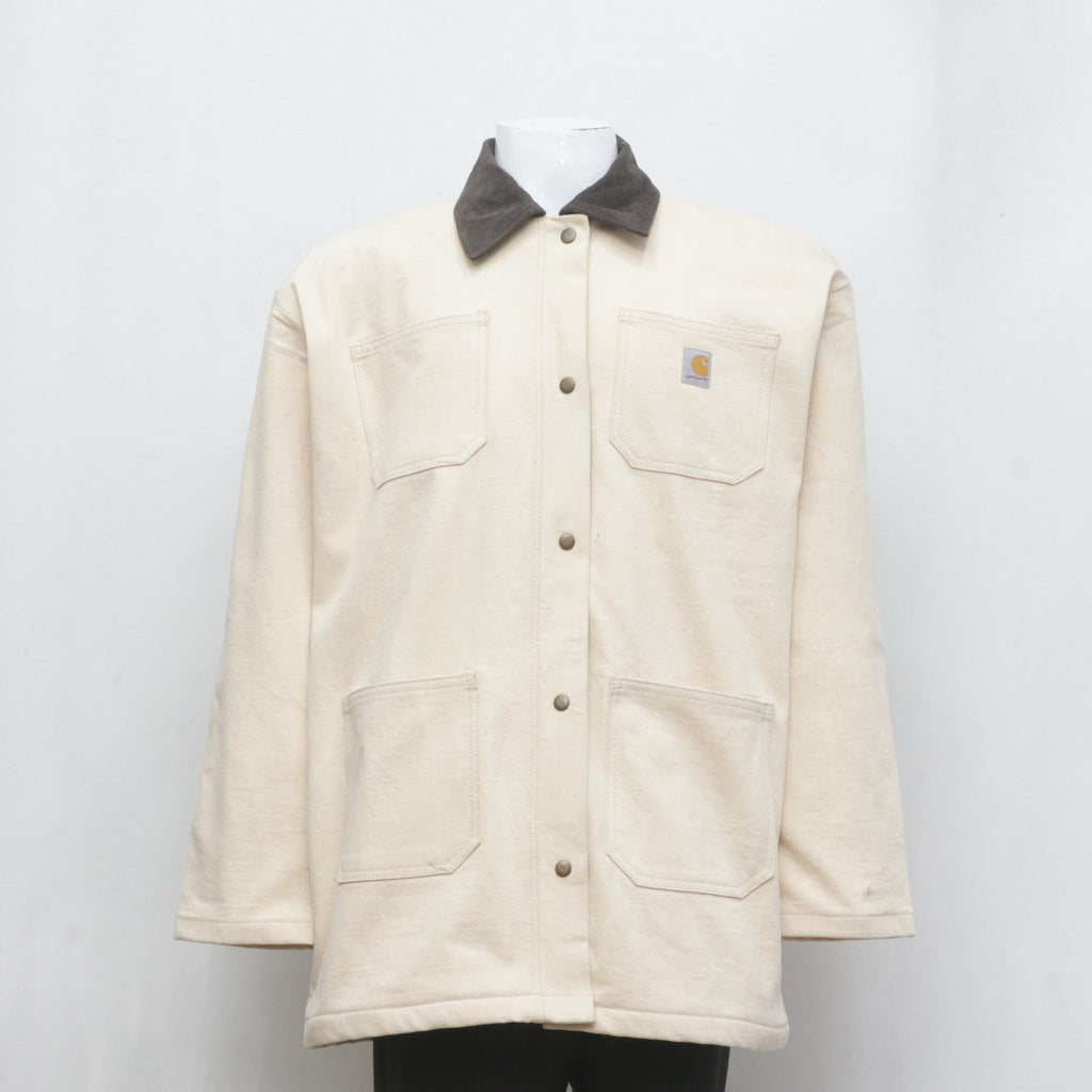 Reworked Carhartt 4 Pockets Workwear Jacket with Corduroy Collar