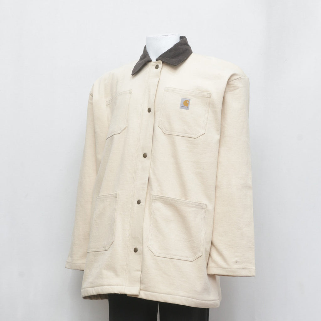 CR0169 Reworked Carhartt 4 Pockets Workwear Jacket with Corduroy Collar