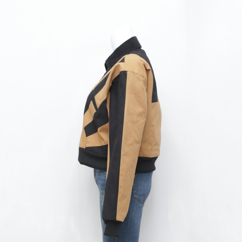 CR0173 Reworked Carhartt Patchwork Ladies Crop Jacket