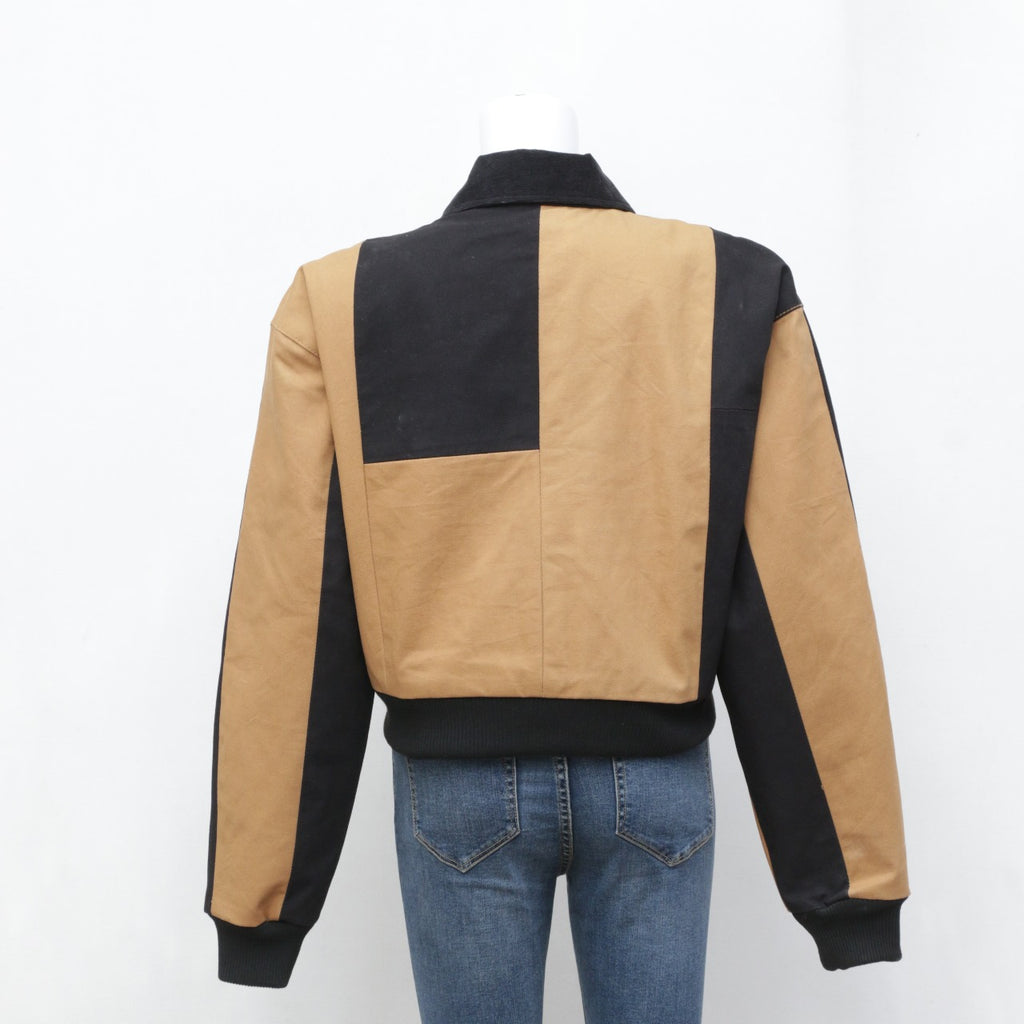 CR0173 Reworked Carhartt Patchwork Ladies Crop Jacket