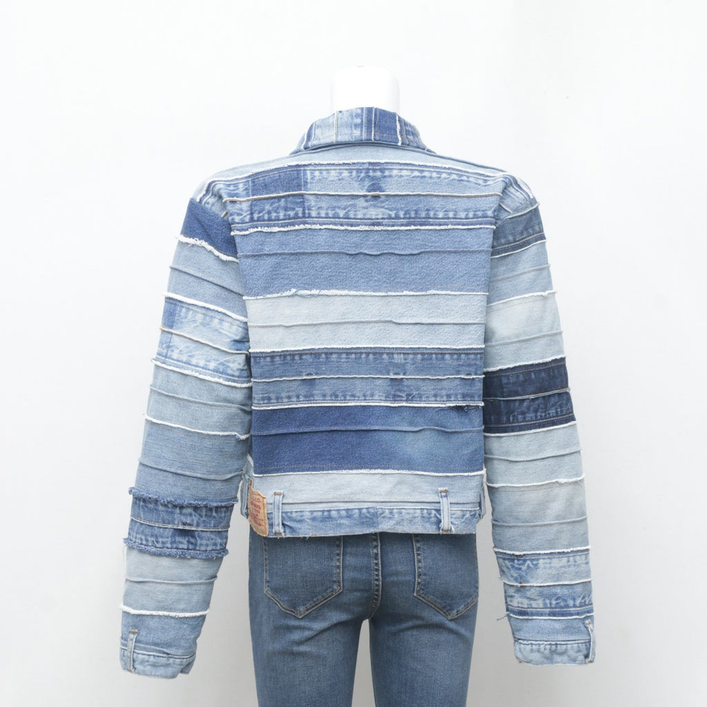 CR0180 Reworked Levi's Cropped Belted Denim Jackets