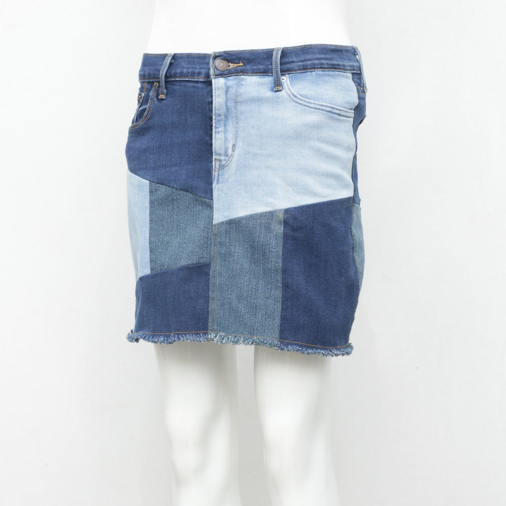 Reworked Levi's Block Patch Denim Mini Skirt - Wholesale – Creed