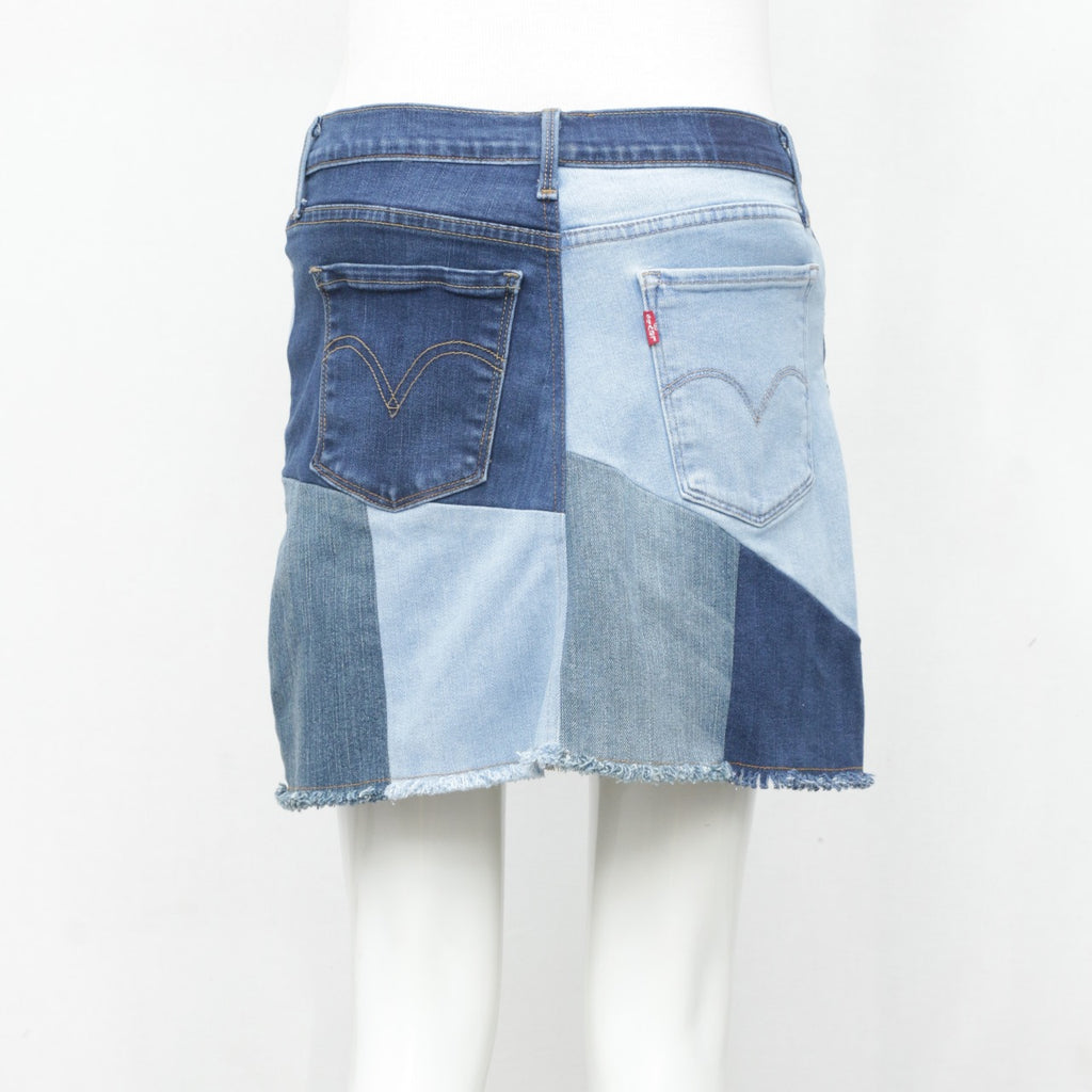 Reworked Levi's Block Patch Denim Mini Skirt - Wholesale – Creed