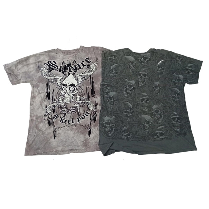 CR8593 VINTAGE SKULL T-SHIRTS