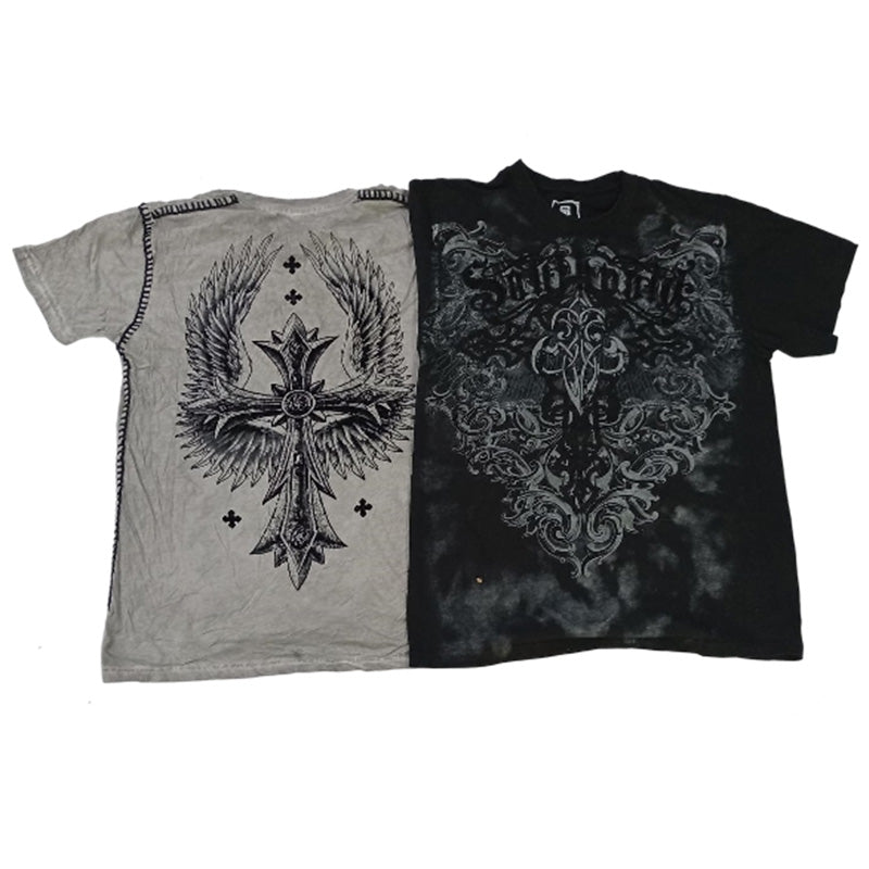 CR8597 VINTAGE SKULL T-SHIRTS