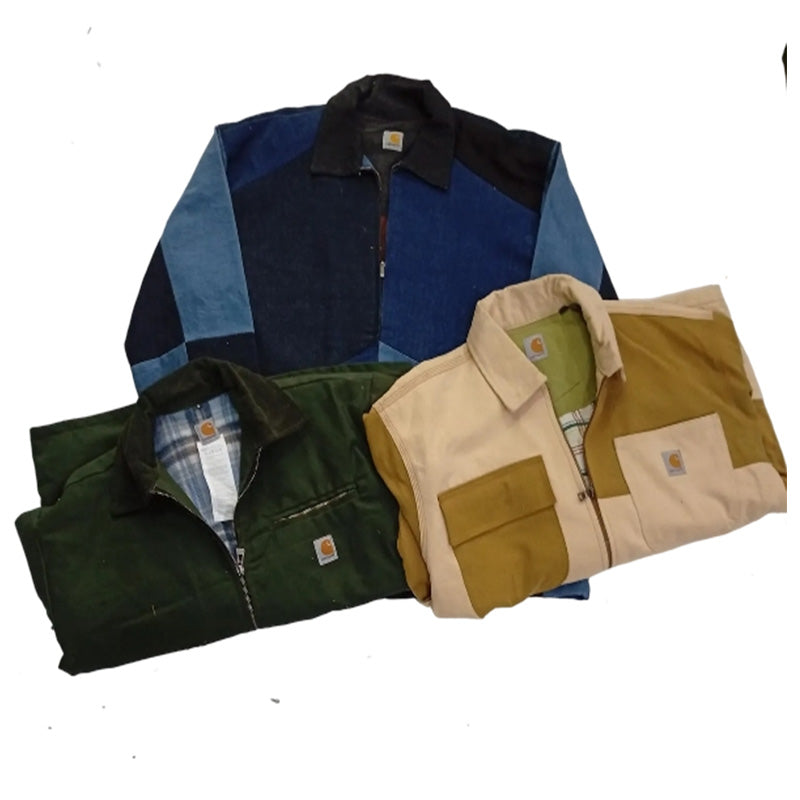 CR8369 UPCYCLED CARHARTT MIX STYLE JACKETS