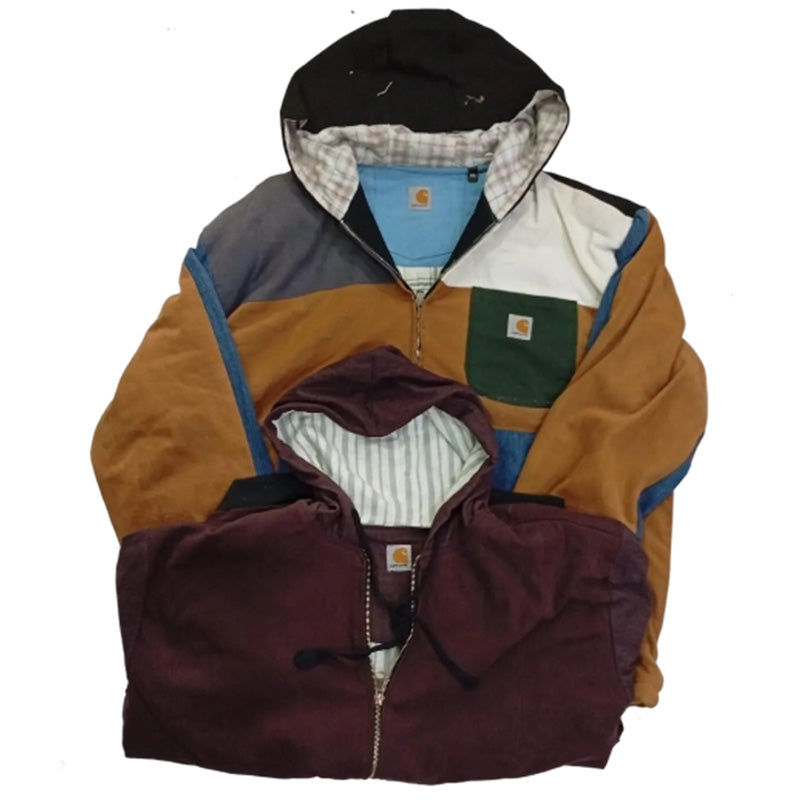 CR8367 UPCYCLED CARHARTT HOODIE JACKETS