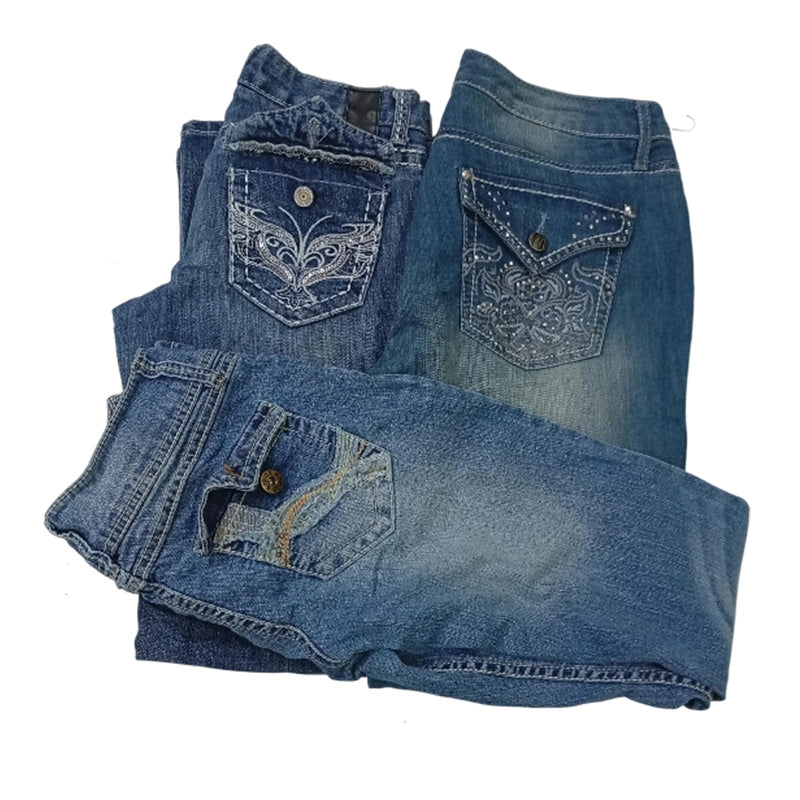 CR8459 Y2K FLARE JEANS