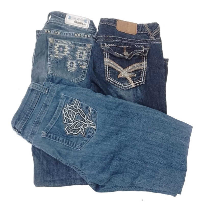 CR8348 Y2K Flare & Straight Jeans