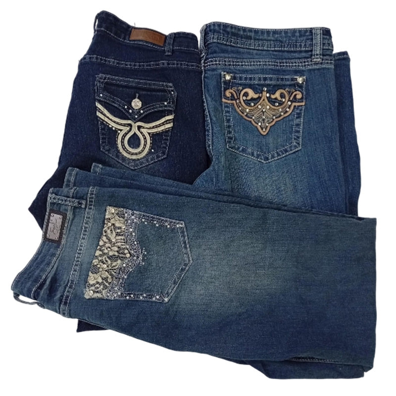 CR8093 Y2K Flare & Straight Jeans