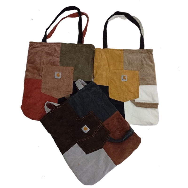 CR8428 UPCYCLED CORDUROY BAGS
