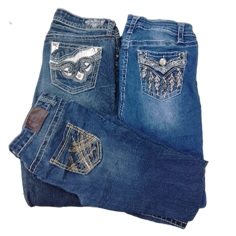 CR8341 Y2K Flare & Straight Jeans