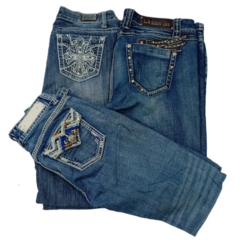 CR8550 Y2K FLARE & STRAIGHT JEANS