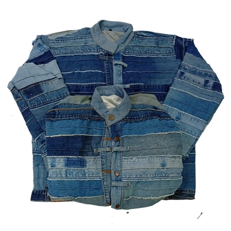 CR8714 UPCYCLED BELTED JACKETS