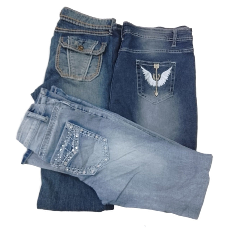 CR8340 Y2K Flare & Straight Jeans