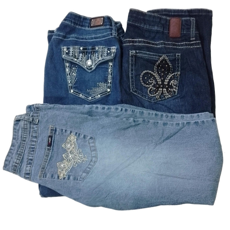 CR8551 Y2K FLARE & STRAIGHT JEANS