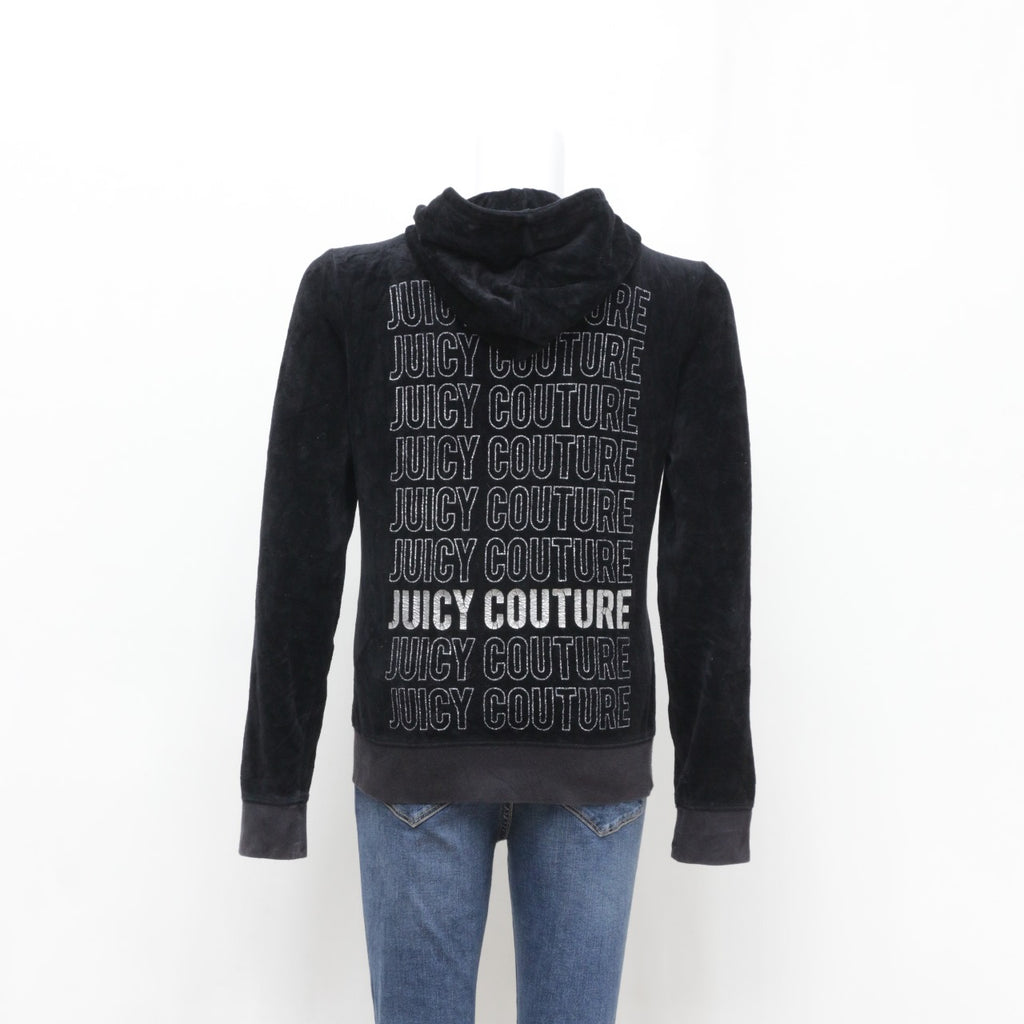 JUICY COUTURE 黒パイル地　セットアップ JUICY COUTURE 黒パイル地 セットアップ JUICY COUTURE 黒パイル