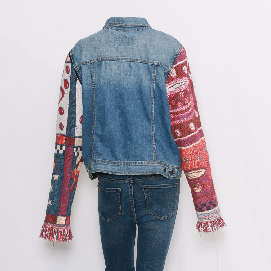 CR0024 Reworked Denim Jackets With Tapestry Sleeves