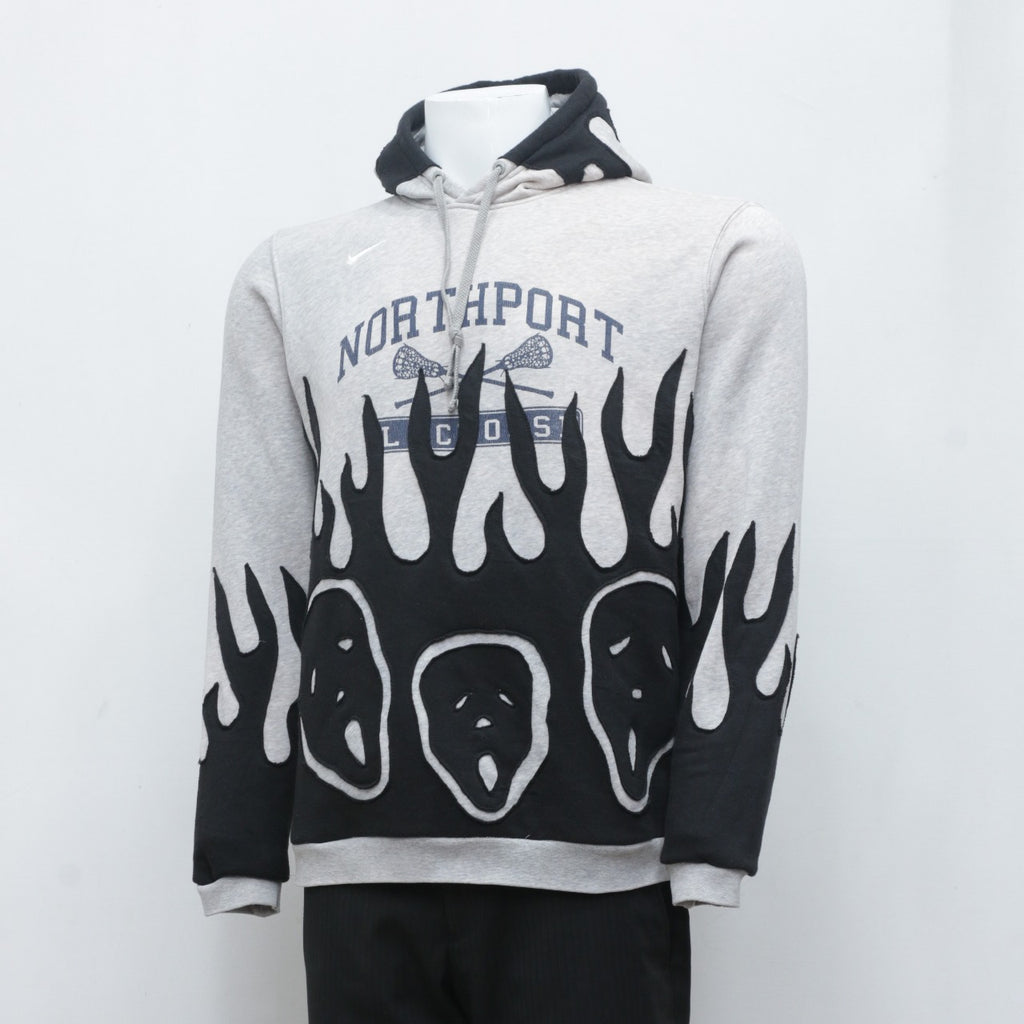 CR1854 Reworked Flame Hoodies With Skull Faces